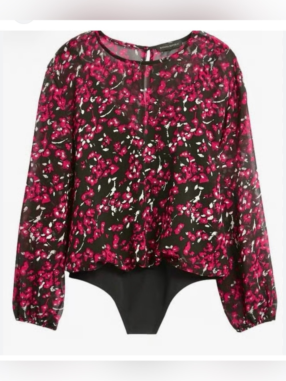 Banana Republic Floral Print Long-Sleeve Bodysuit